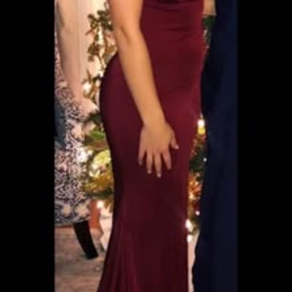 Jovani Deep Red Maxi Dress